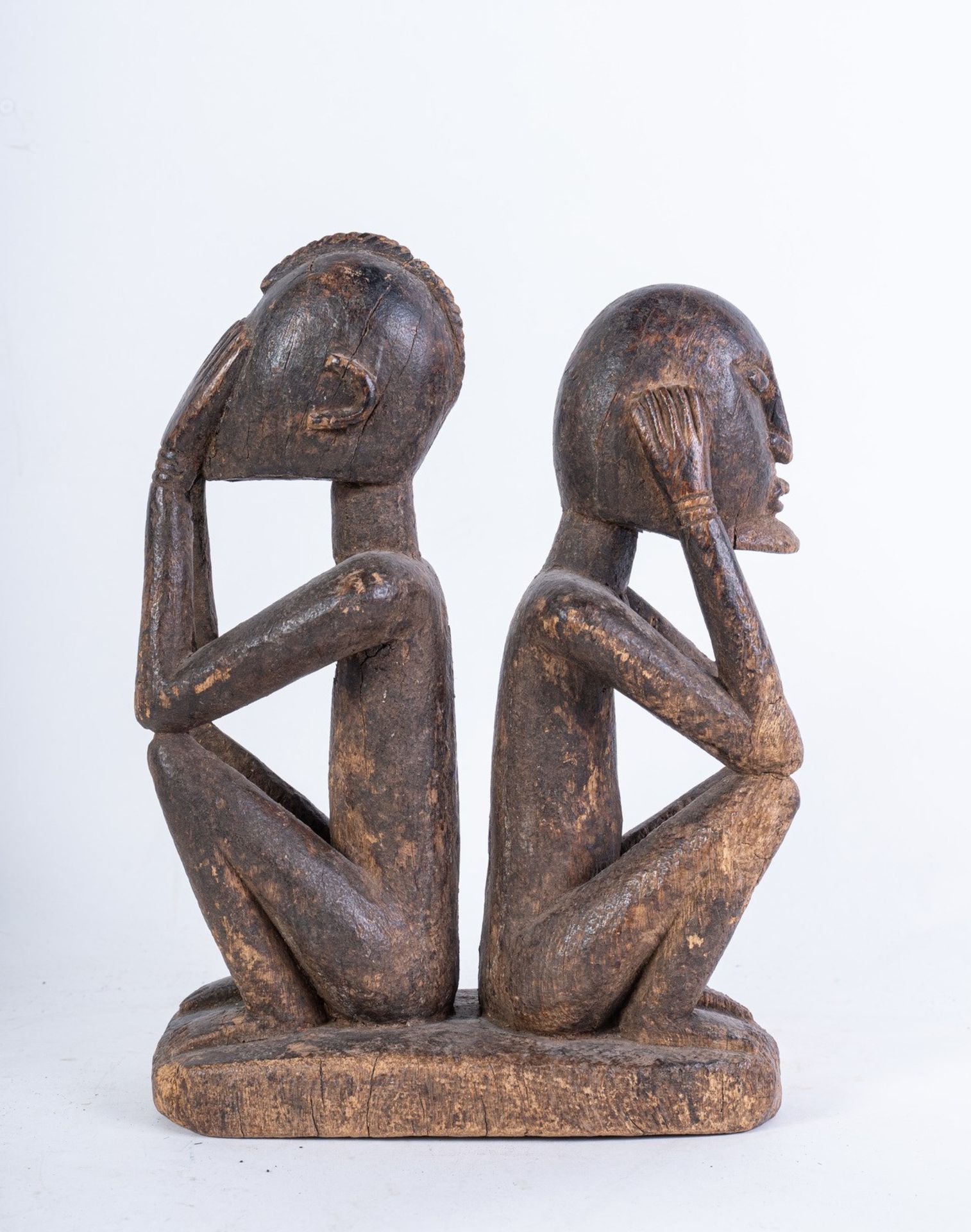 Arte africana Group with two wooden figures, DogonMali.