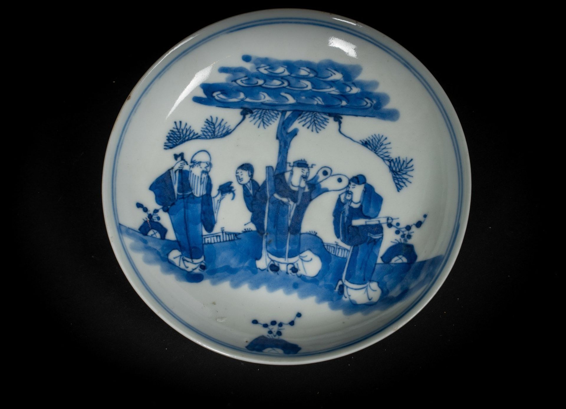 Arte Cinese A group of twenty-six blue and white porcelain dishes and bowls China, Qing dynasty, 18 - Bild 2 aus 9