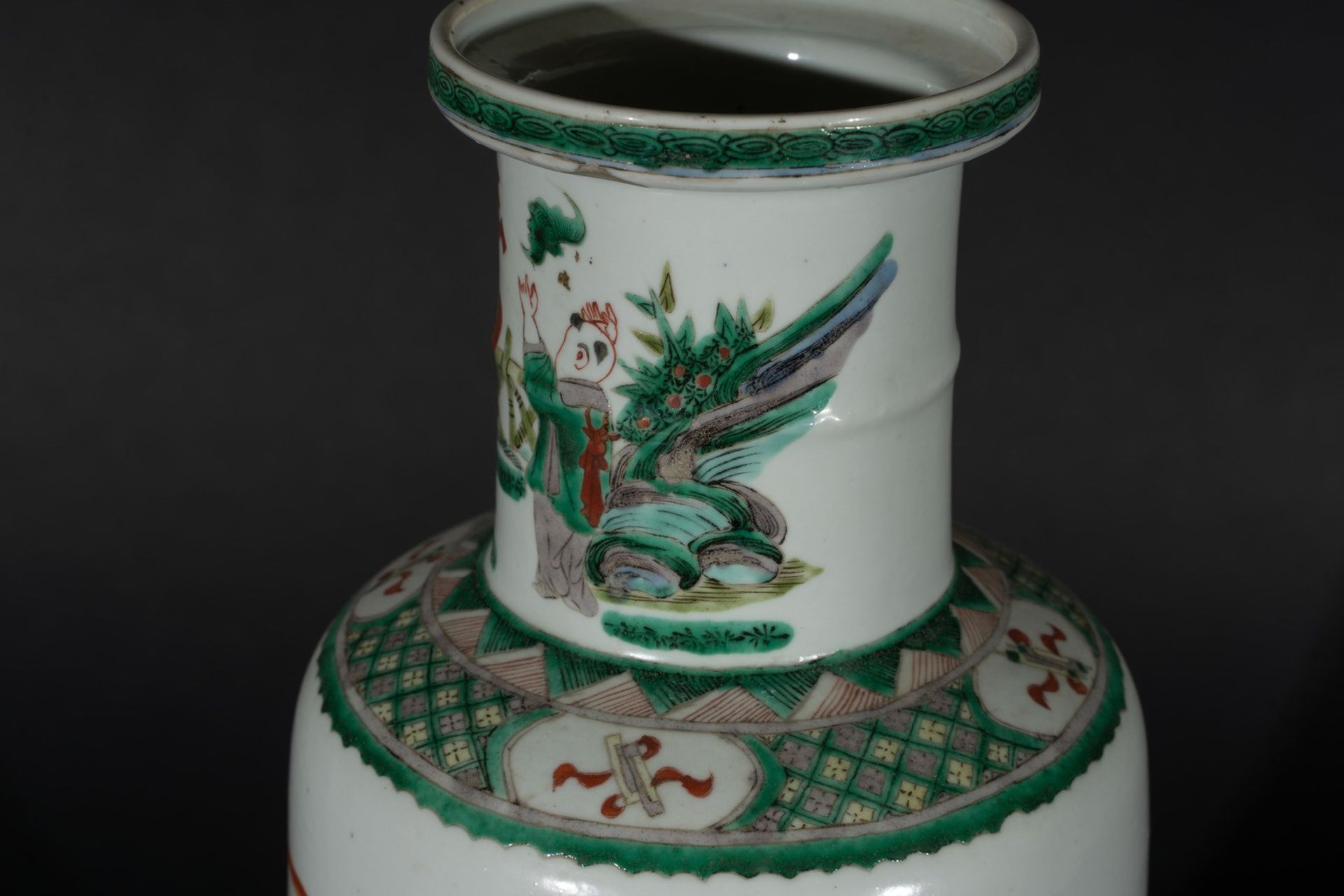 Arte Cinese A famille verte porcelain baluster vase China, Qing dynasty, 19th century . - Bild 3 aus 4