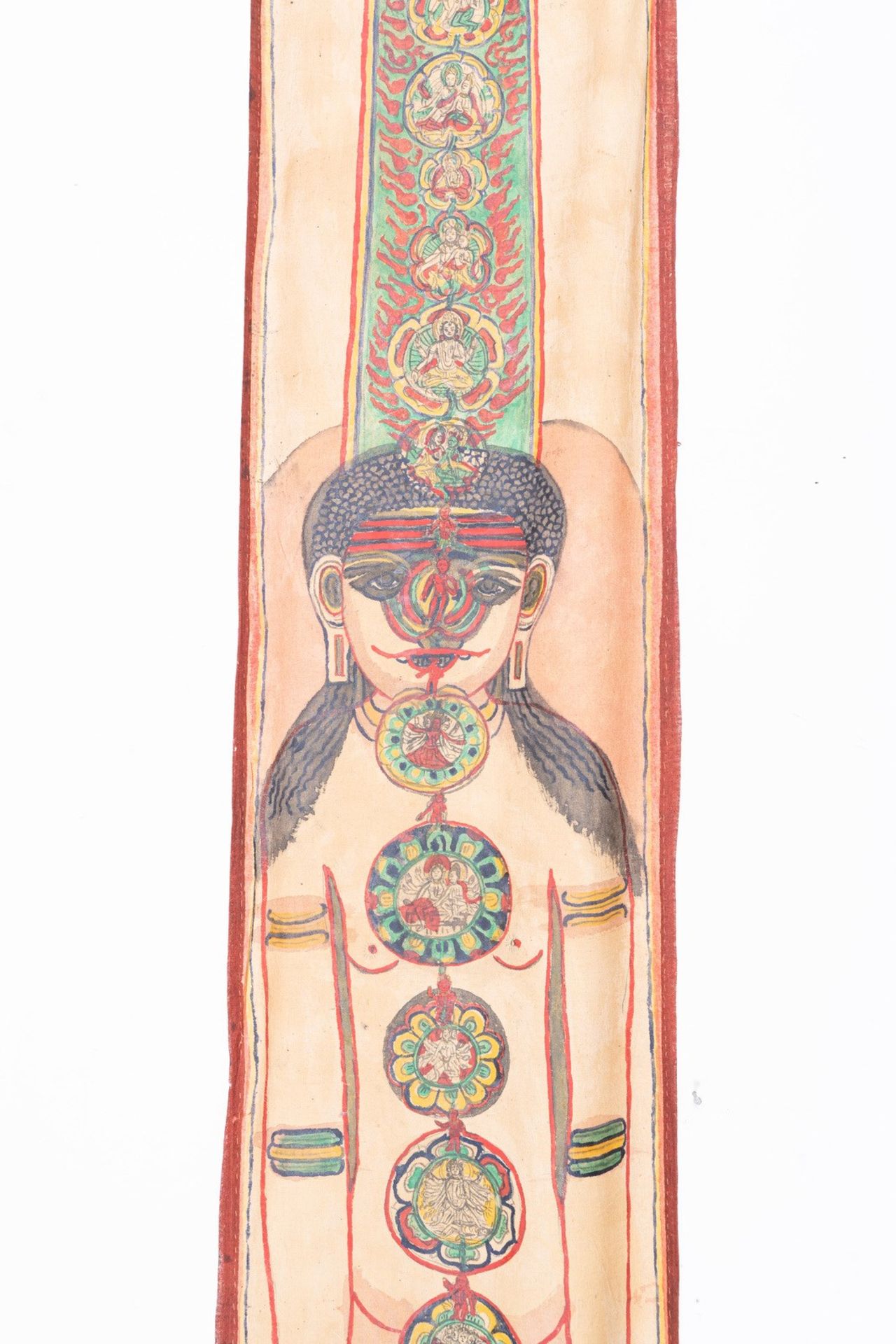 Arte Himalayana A tantric scroll depicting chakrasNepal, 20th century . - Bild 2 aus 6