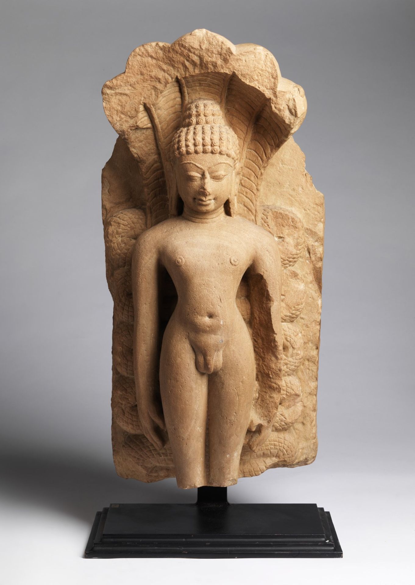 Arte Indiana A stone sculpture depicting ParshvanathaIndia, Rajasthan, 12th-13th century .