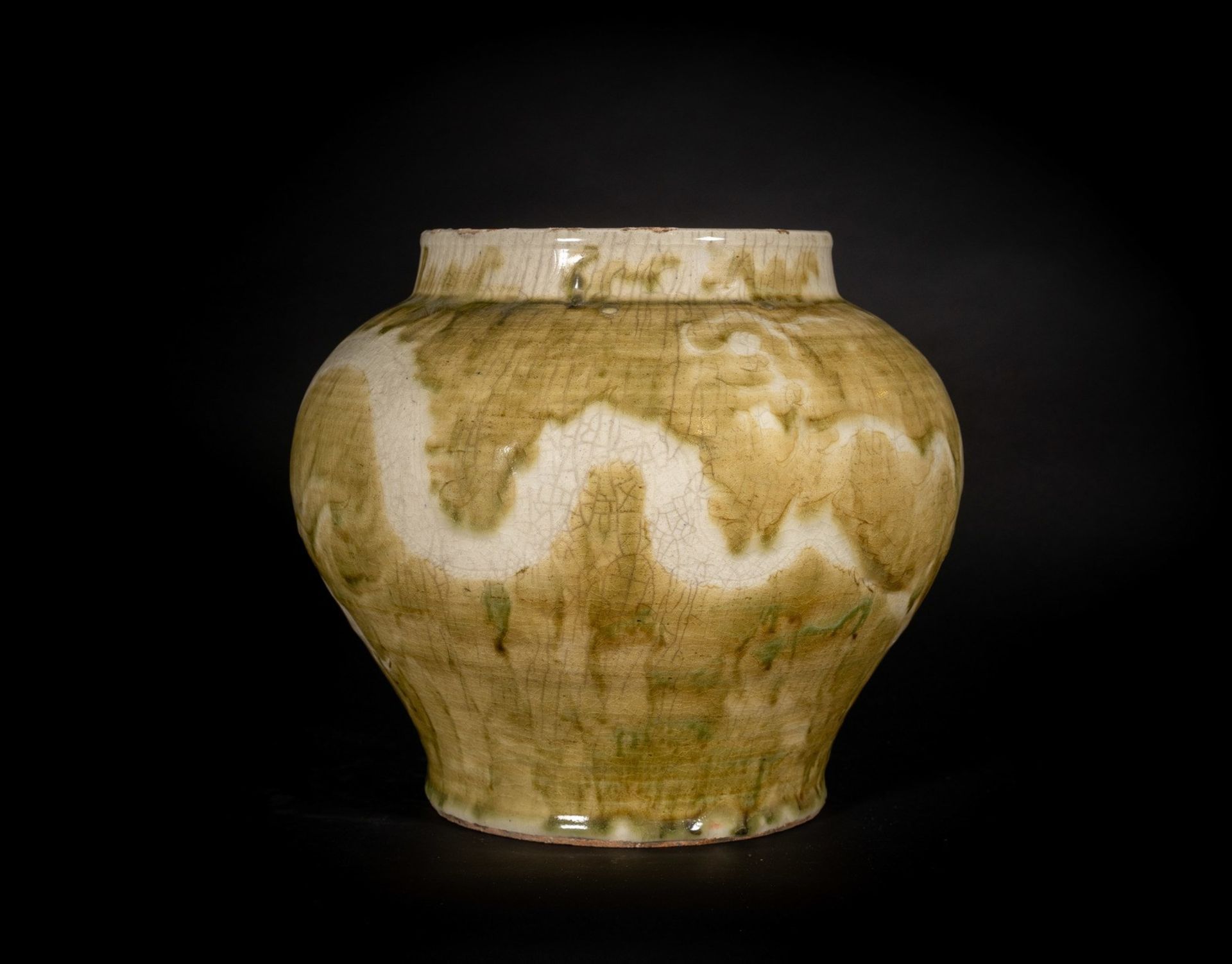 Arte Cinese A glazed terracotta jar decorated with dragonChina, Ming dynasty, 15th/16th century. - Image 3 of 3