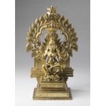 Arte Indiana A brass altar depicting PadmavatiIndia, Maharashtra, 18th century .