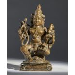 Arte Indiana A bronze group depicting UmamahesvaraSouthern India, 17th century .