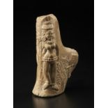 Arte Indiana A bone Chandraketugarh carving with Yaksi and an elephantWest Bengal, Shunga Period ,