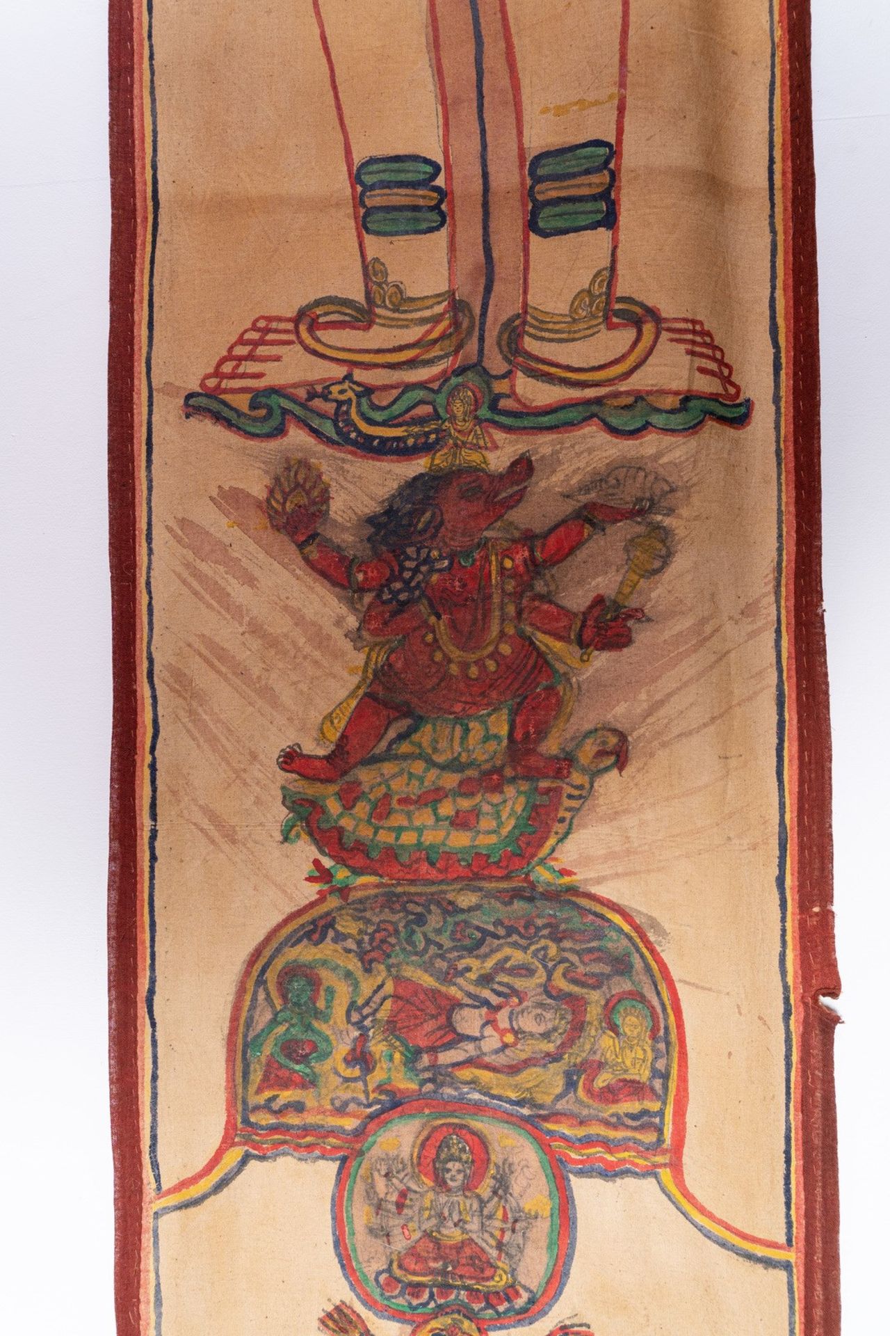 Arte Himalayana A tantric scroll depicting chakrasNepal, 20th century . - Bild 3 aus 6