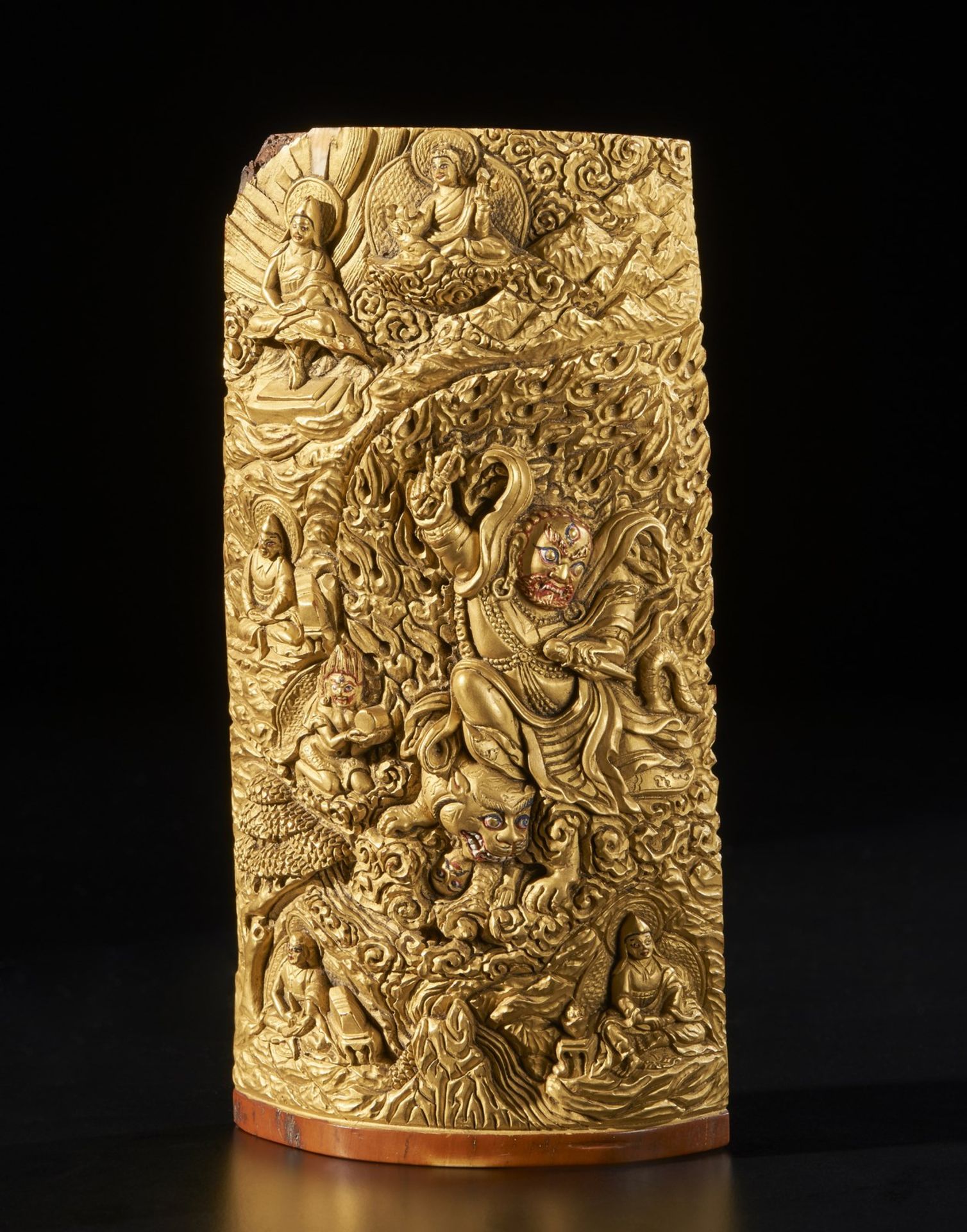 Arte Himalayana A fine ivory carving depicting Dorje Drolo Tibet, 19th century .