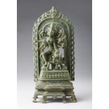 Arte Indiana An important figure of armed Durga (Mahishasuramardini)North Eastern India, Pala perio