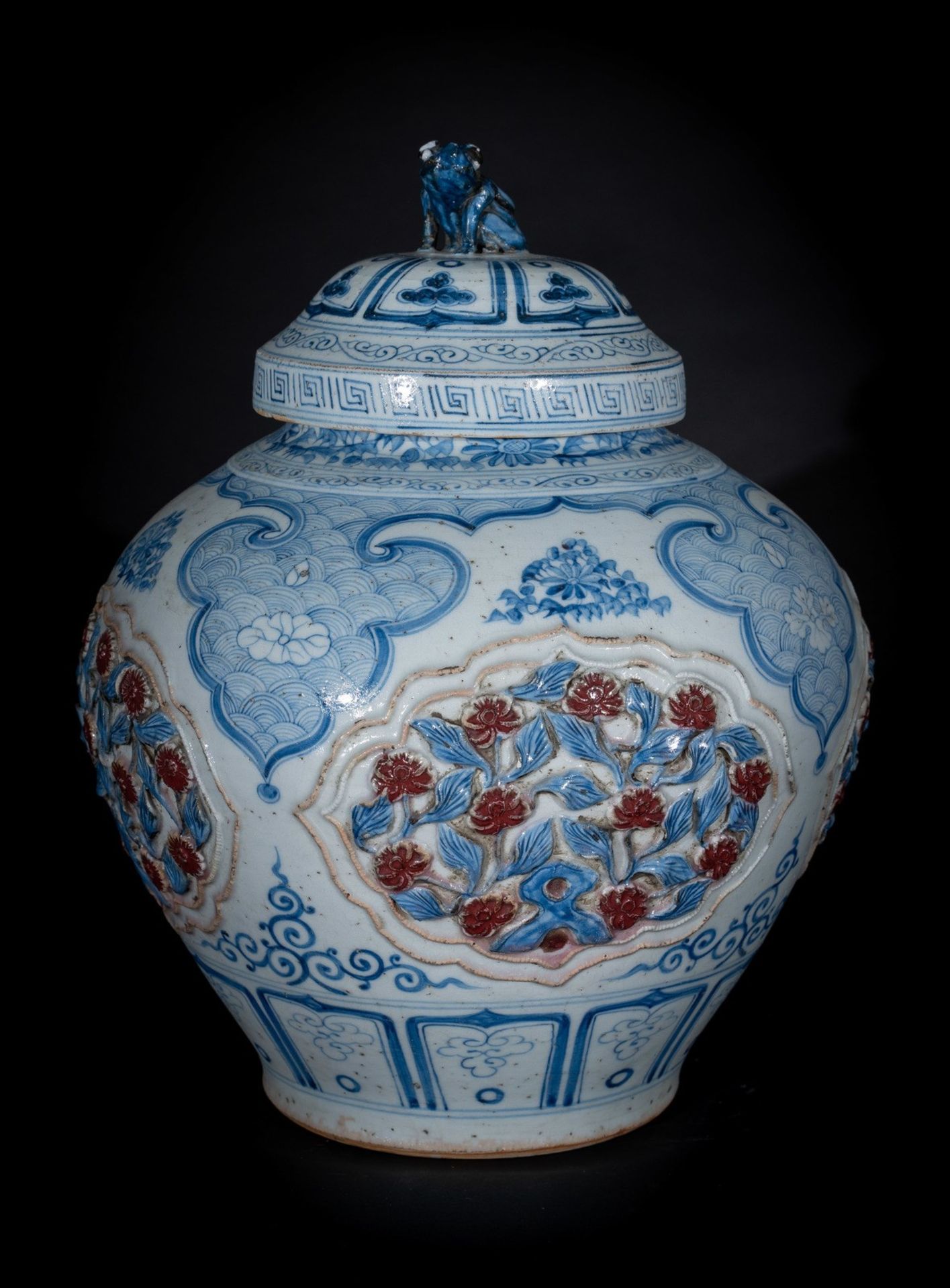 Arte Cinese A large jar with coverChina, Qing, 19th century. - Image 3 of 6