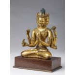 Arte Himalayana A gilded bronze figure of Avalokitesvara Tibet, 15th-16th century .