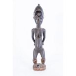 Arte africana Sculpture depicting mother and son, BaoulèIvory Coast.