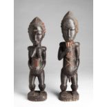 Arte africana Pair of Ere-Ibeji, BauléIvory Coast.