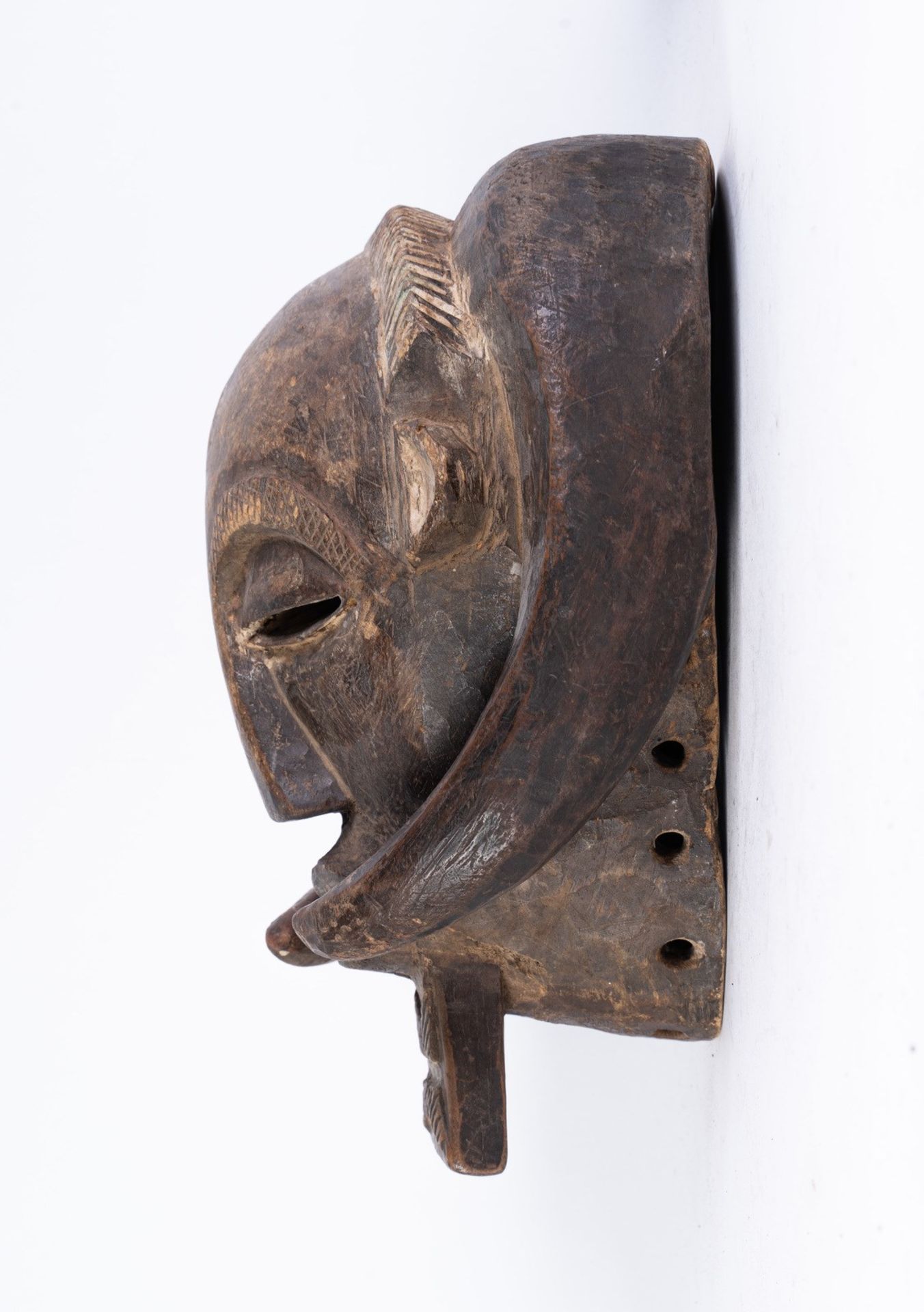 Arte africana Mask with horns, LubaD.R. Congo. - Bild 3 aus 4