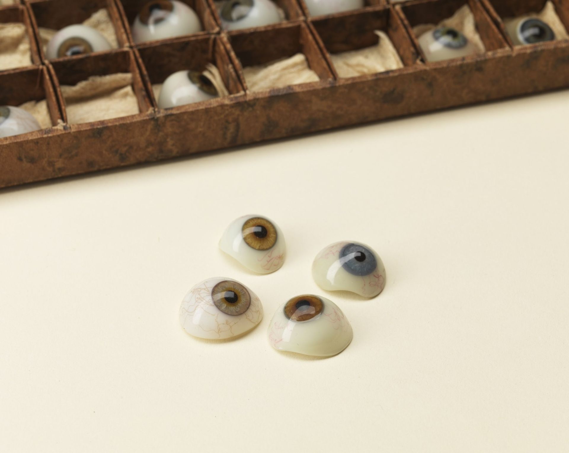 Naturalia Eye prostheses Europe, late 19th century . - Bild 2 aus 2