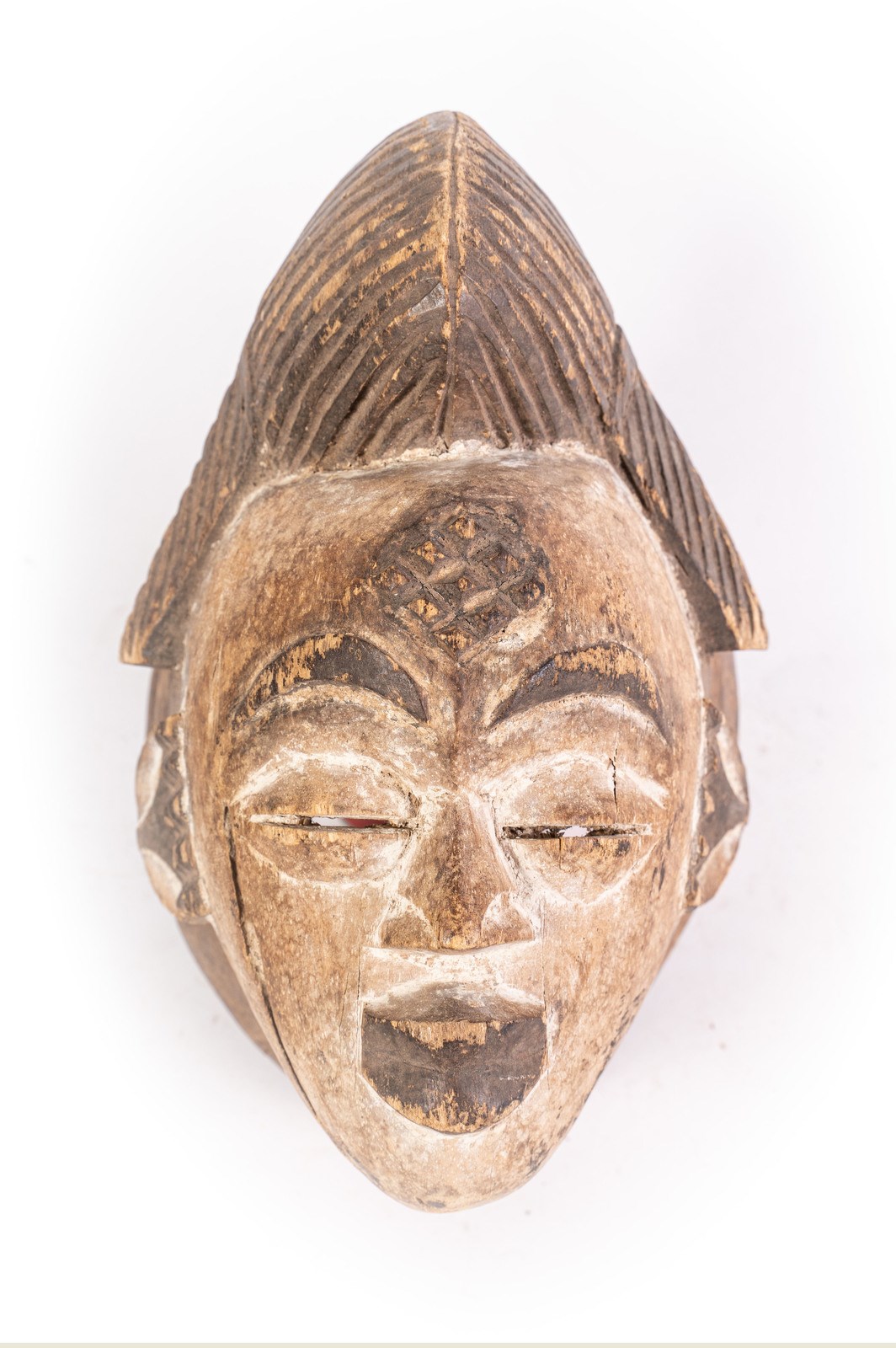 Arte africana Okuyi white mask, Punu Gabon .