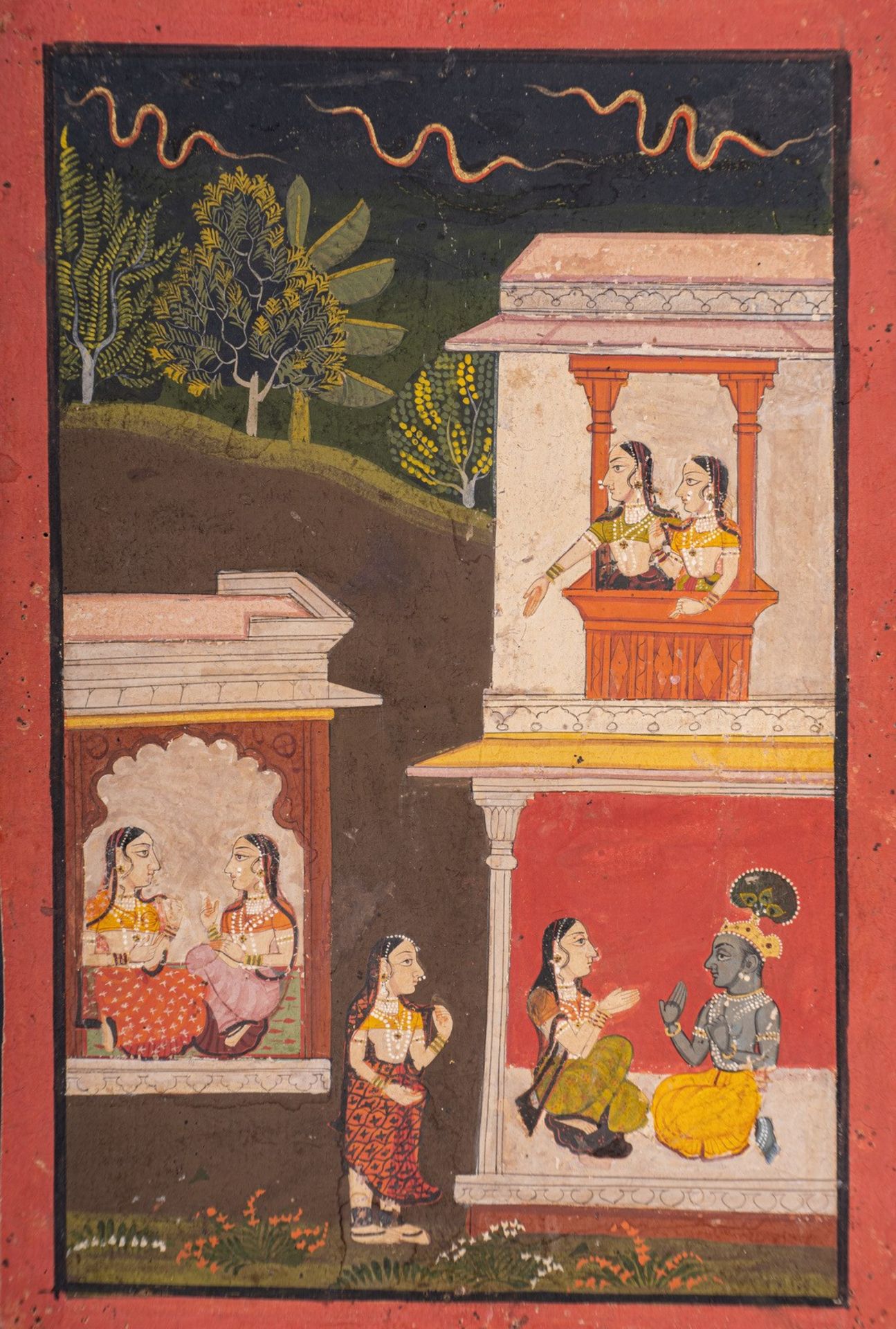 Arte Indiana An illustration from a Ragamala or Baramasa serieNorthern India, Rajasthan, 18th-19th
