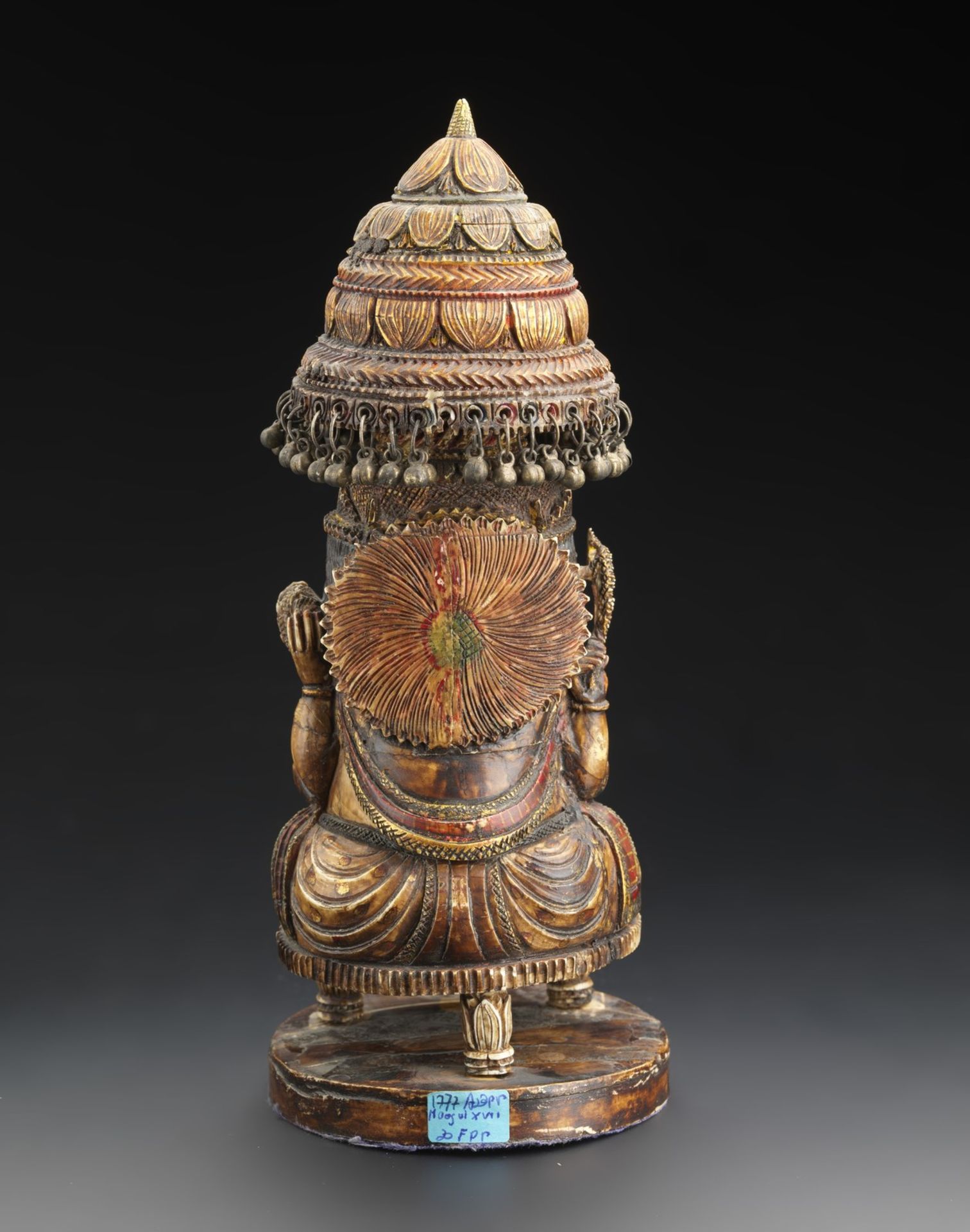 Arte Indiana An ivory chess pawn depicting Ganesh India, 1920 ca. - Image 3 of 4