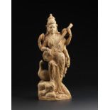 Arte Indiana A large ivory figure of Sarasvati India, early 19th century .
