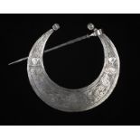Arte Islamica A silver fibula with tughra Possibly Algeria, first half 19th century .