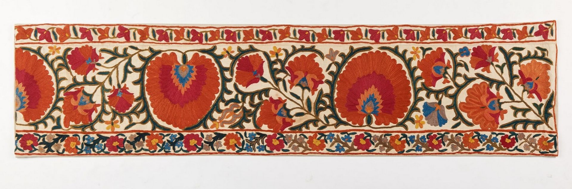 Arte Islamica A band Suzani textile Central Asia, 19th century .