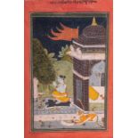 Arte Indiana A Ragamala miniature painting depicting Devagandhara RaginiNorthern India, Rajasthan,