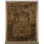 Arte Islamica A silk prayer rug in the Salting style Possibly Bursa, late 19th - early 20th century