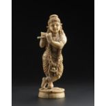 Arte Indiana An ivory carved figure of Krishna VenugopalaIndia, 19th century .