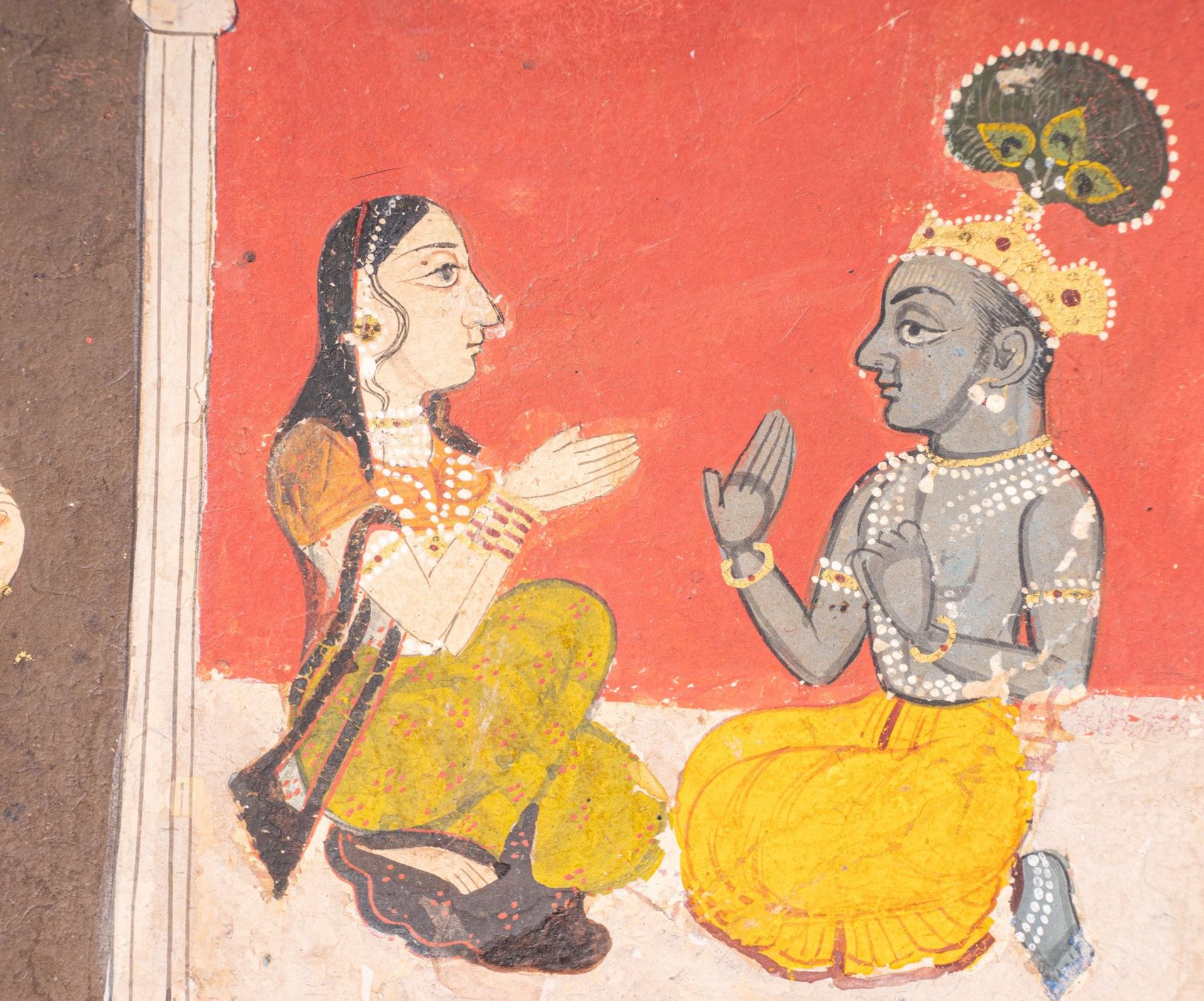 Arte Indiana An illustration from a Ragamala or Baramasa serieNorthern India, Rajasthan, 18th-19th - Image 2 of 2