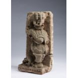 Arte Indiana A stone sculpture fragment depicting a rampant lionIndia, Orissa, Ganga dynasty, 15th