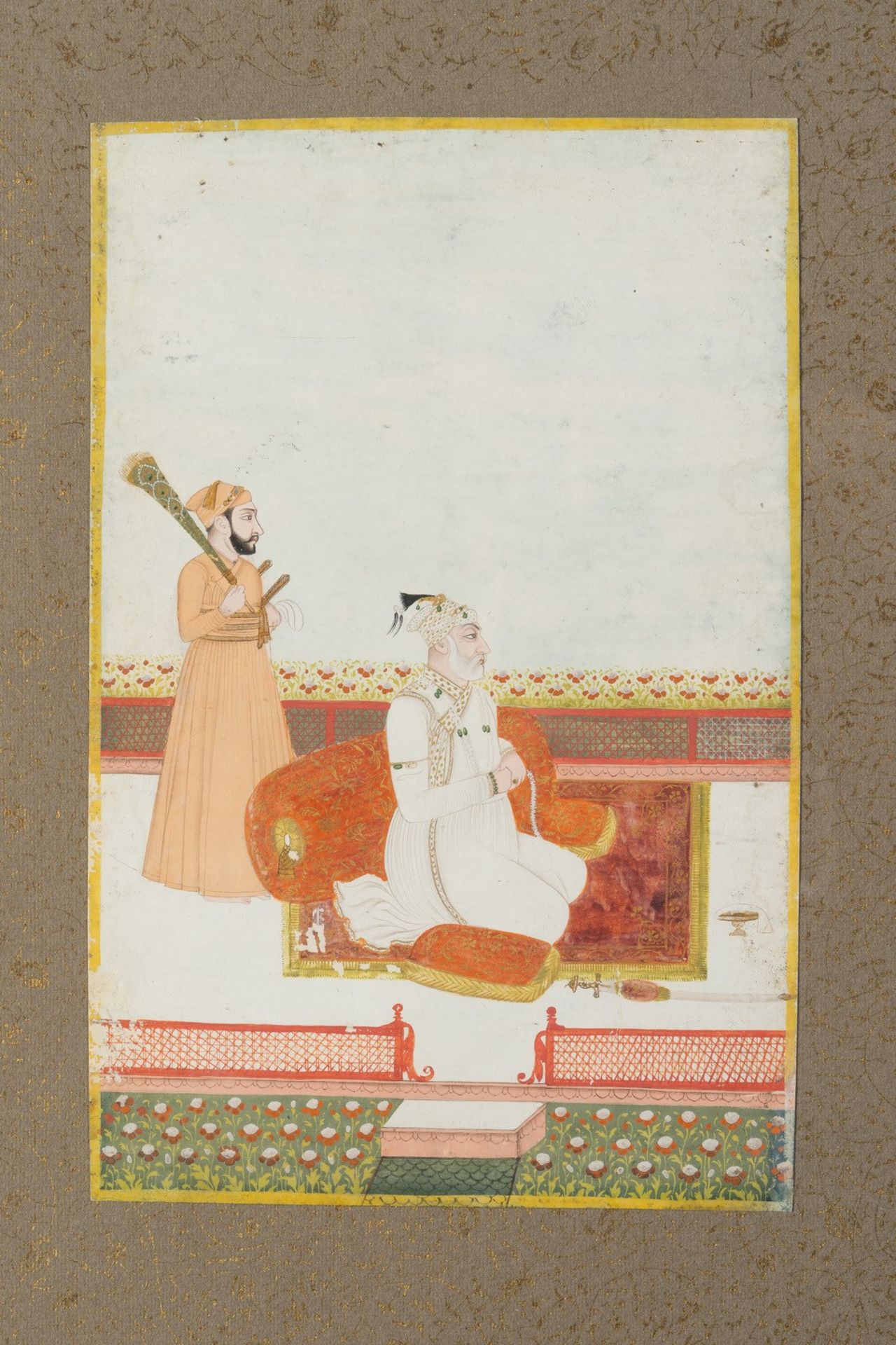 Arte Indiana A nobleman during prayer Northern India, late 18th-19th century Opaque pigments height