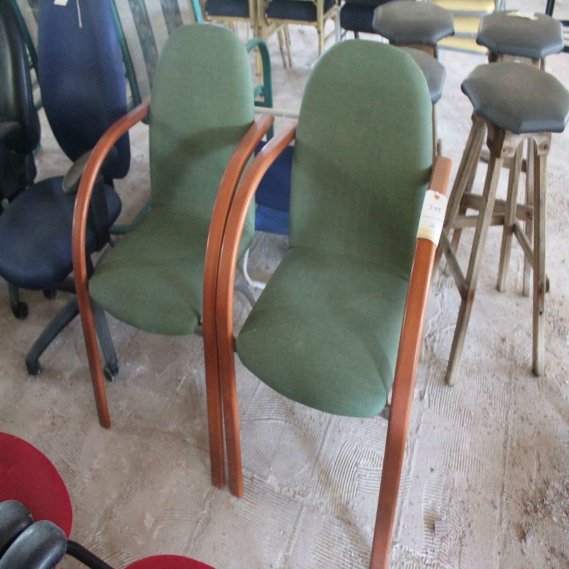 GREEN ARM CHAIRS