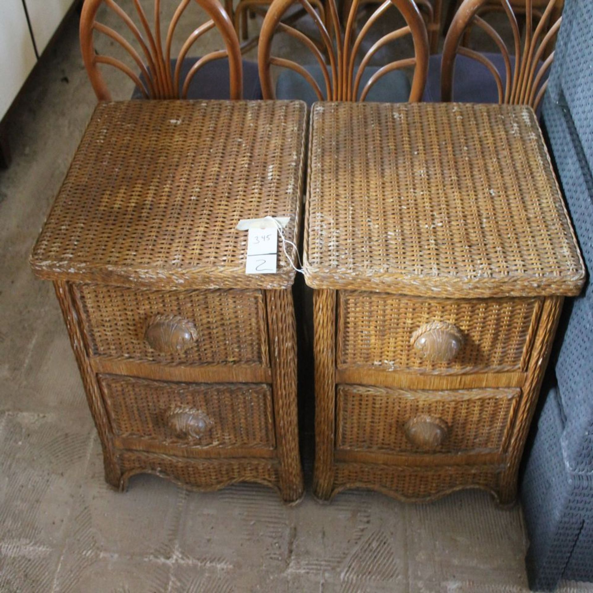 WICKER NIGHT STANDS 18X23