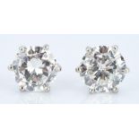 14K Pair 2 CTW Diamond Stud Earrings