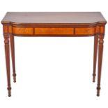 New England Federal Inlaid Card Table