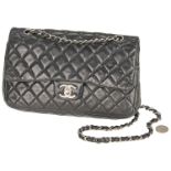 Chanel Classic Double Flap Black Quilted Purse, Small