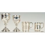 4 Coin Silver Cups