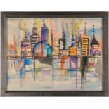 Greg Ridley Watercolor, Cityscape