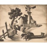 Thomas Hart Benton Signed Lithograph, In The Ozarks
