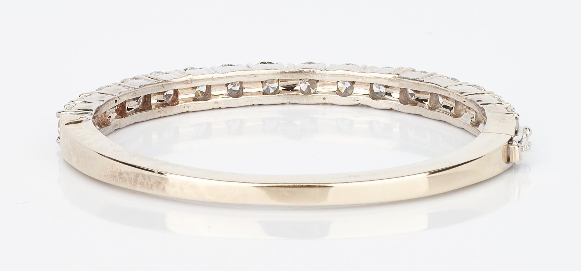 Diamond Bangle Bracelet, 6 ct t.w., 14k - Image 9 of 12