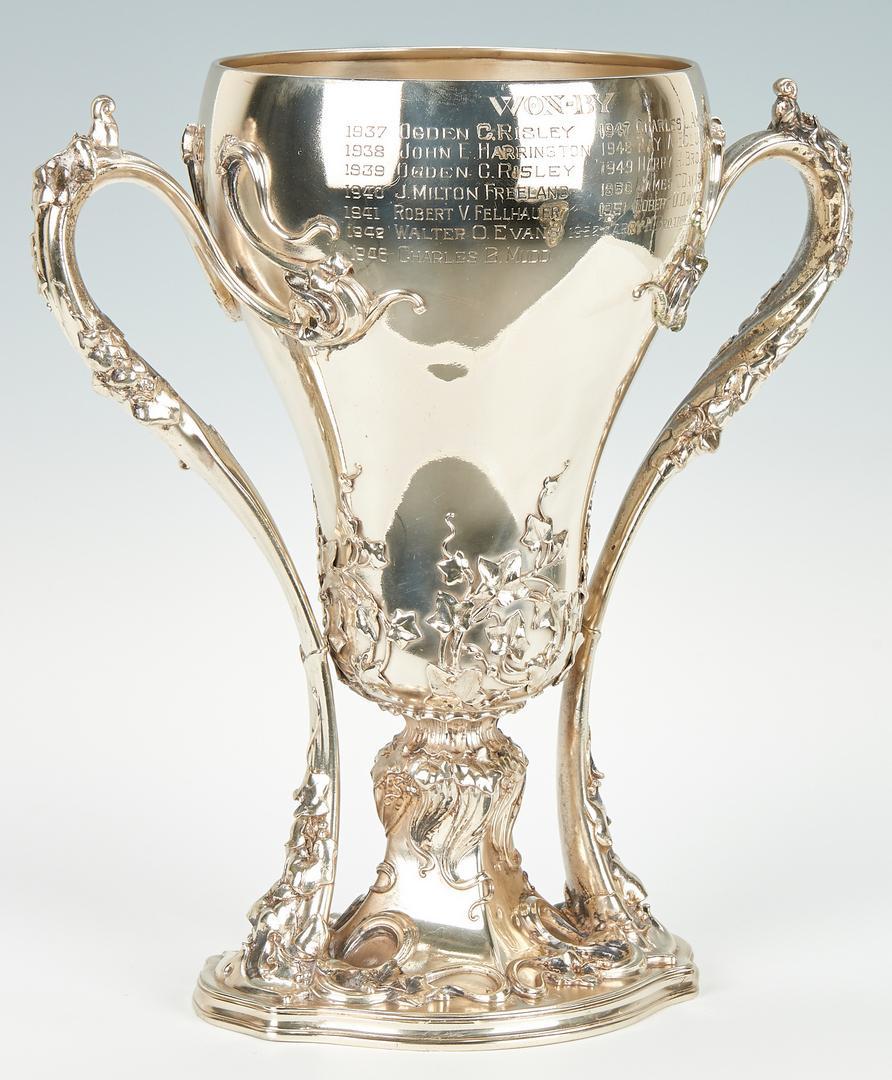 Whiting Art Nouveau Sterling Golf Trophy - Image 4 of 12