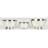 3 Sterling Revere Bowls/ Manchester, Poole & Spaulding