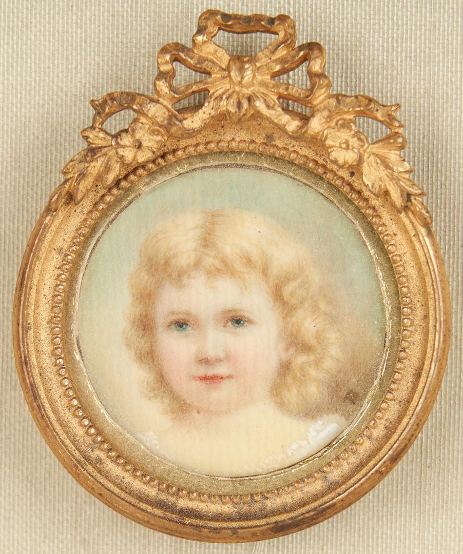 2 Portrait Miniatures incl. child - Image 5 of 7