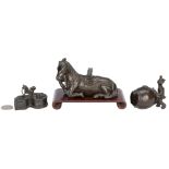 3 Asian Bronze Figural Items