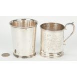 2 Coin Silver Cups, incl. Hudson & Dolfinger