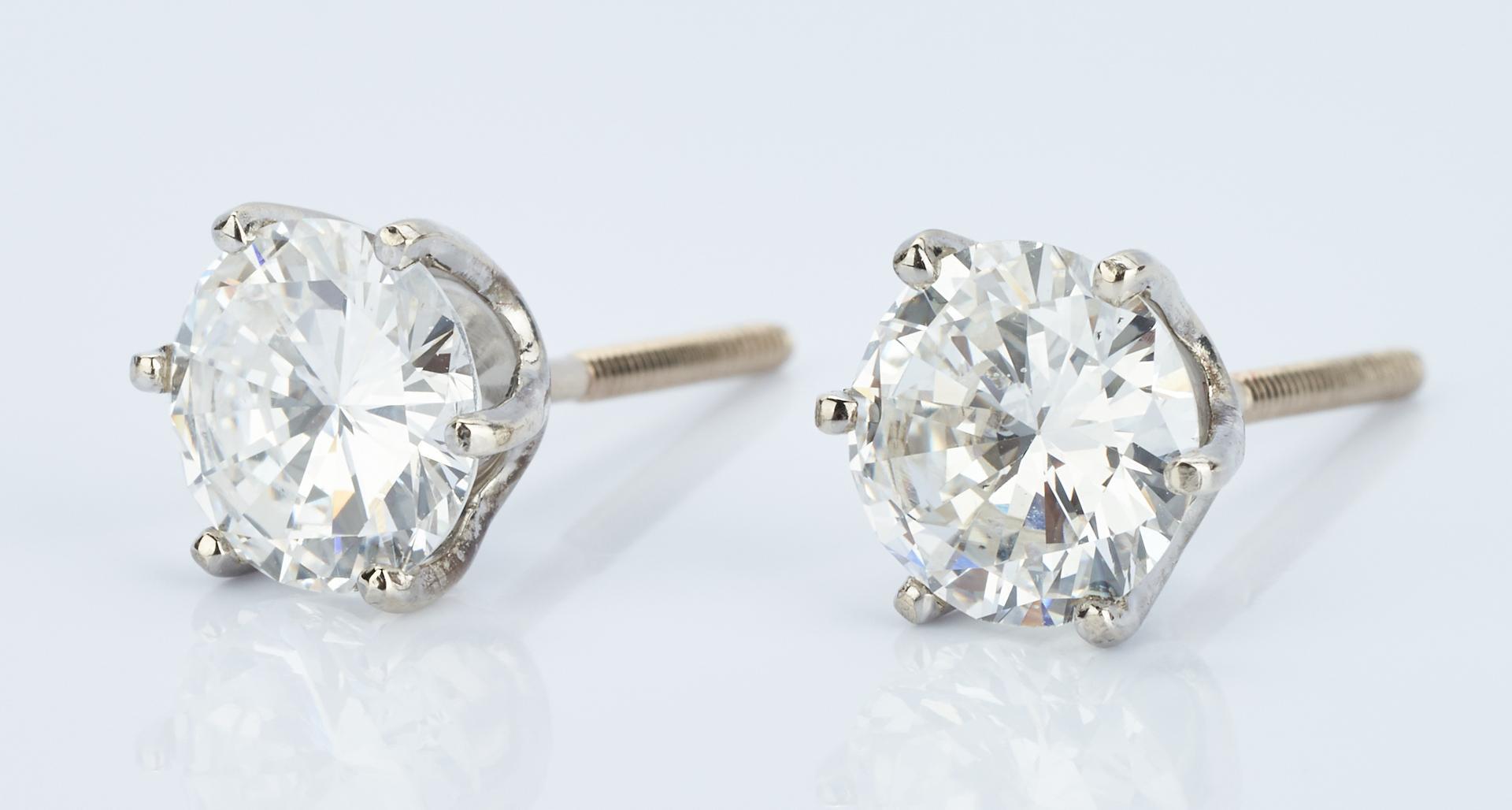 14K Pair 2 CTW Diamond Stud Earrings - Image 4 of 14