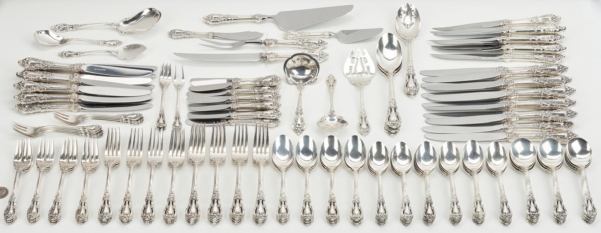 157 Pcs. Lunt Eloquence Pattern Sterling Silver Flatware - Image 2 of 17