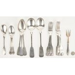 15 Continental Silver Forks and Spoons