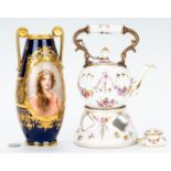 Royal Vienna Wagner Signed Vase and KPM Tea Pot