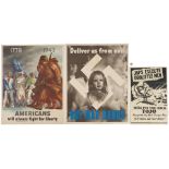 3 U. S. World War II Propaganda Posters