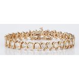 14k Diamond Line Bracelet, 7.75 Carats